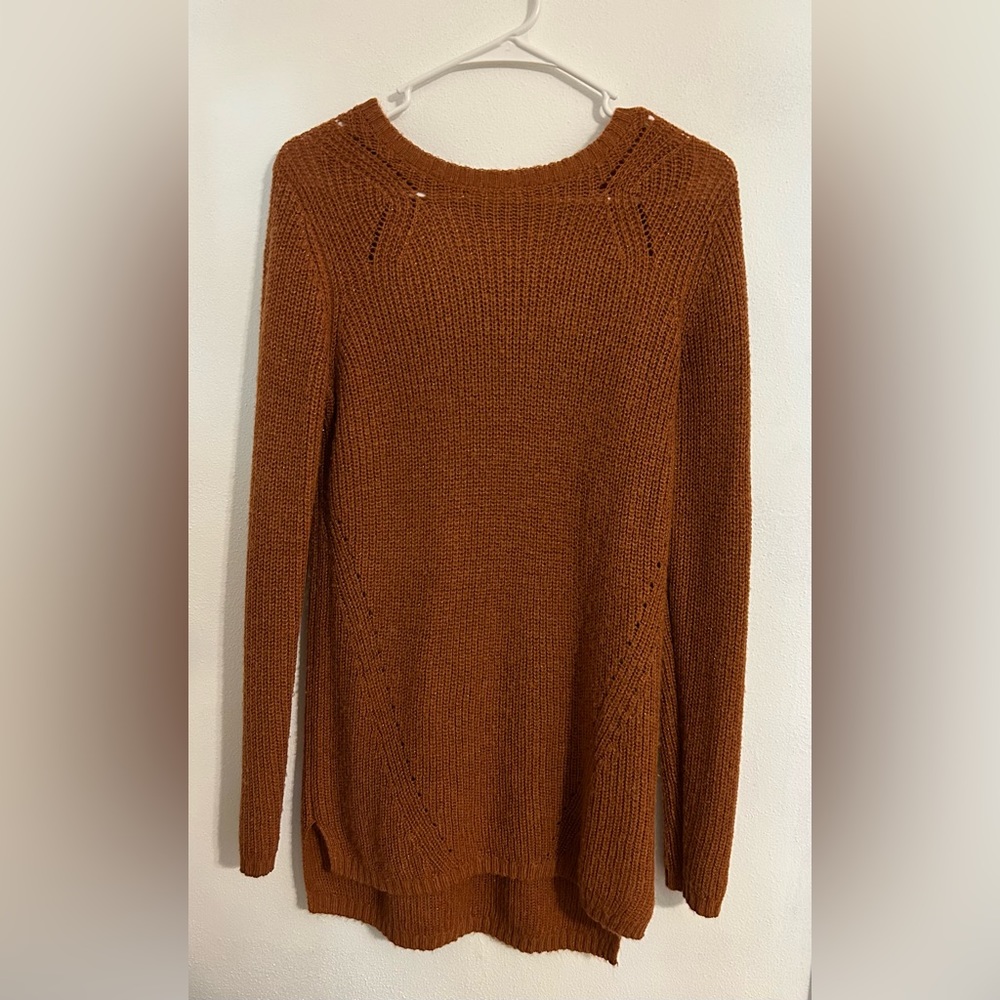 Merona, Women’s, Burnt Orange Knit Crewneck Sweater, Size S